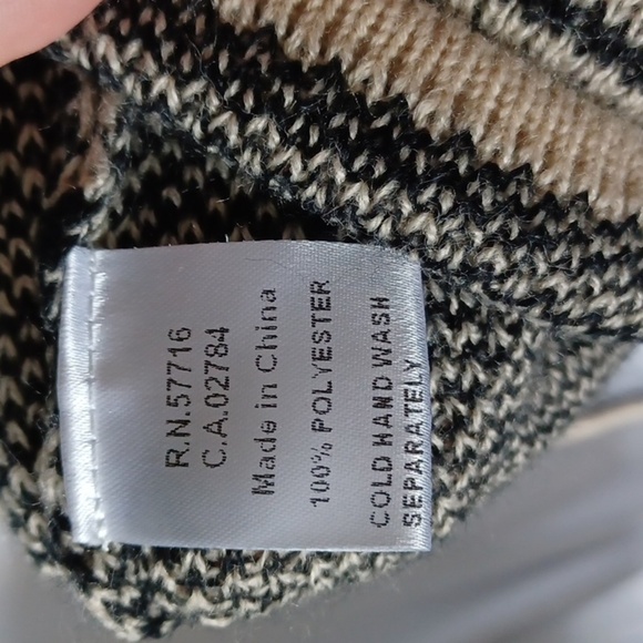 Papillon Knee Length Black & Cream cardigan, double-breasted closure, EUC - Picture 6 of 7